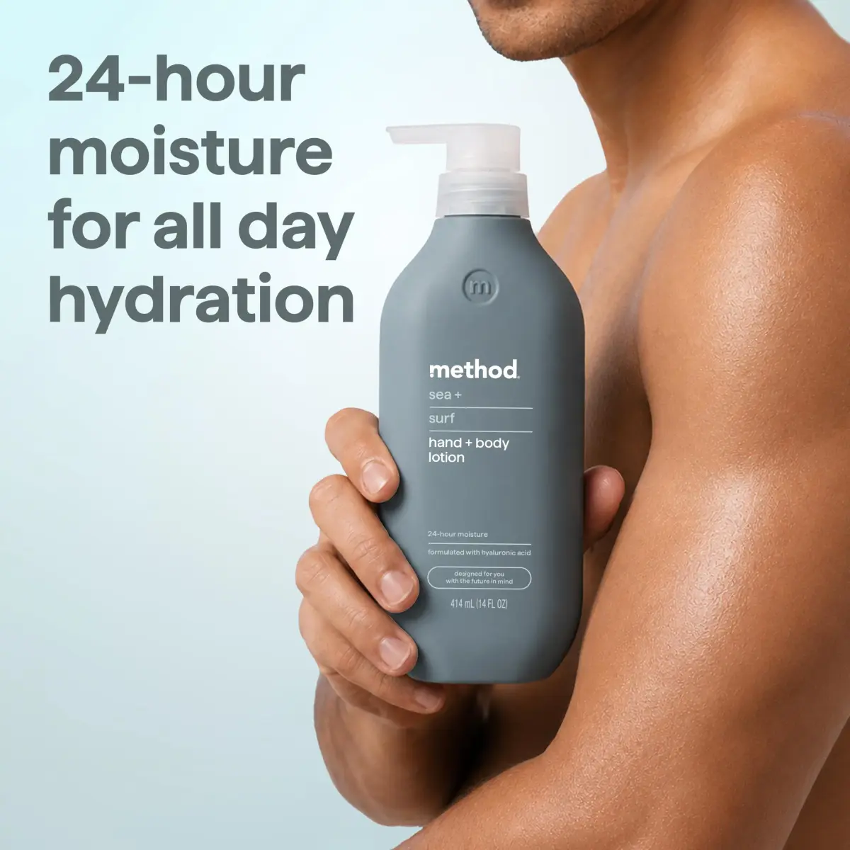 method Men's Sea + Surf Body Lotion 414ml (14 fl oz) | Hydrates Skin All Day - view 2