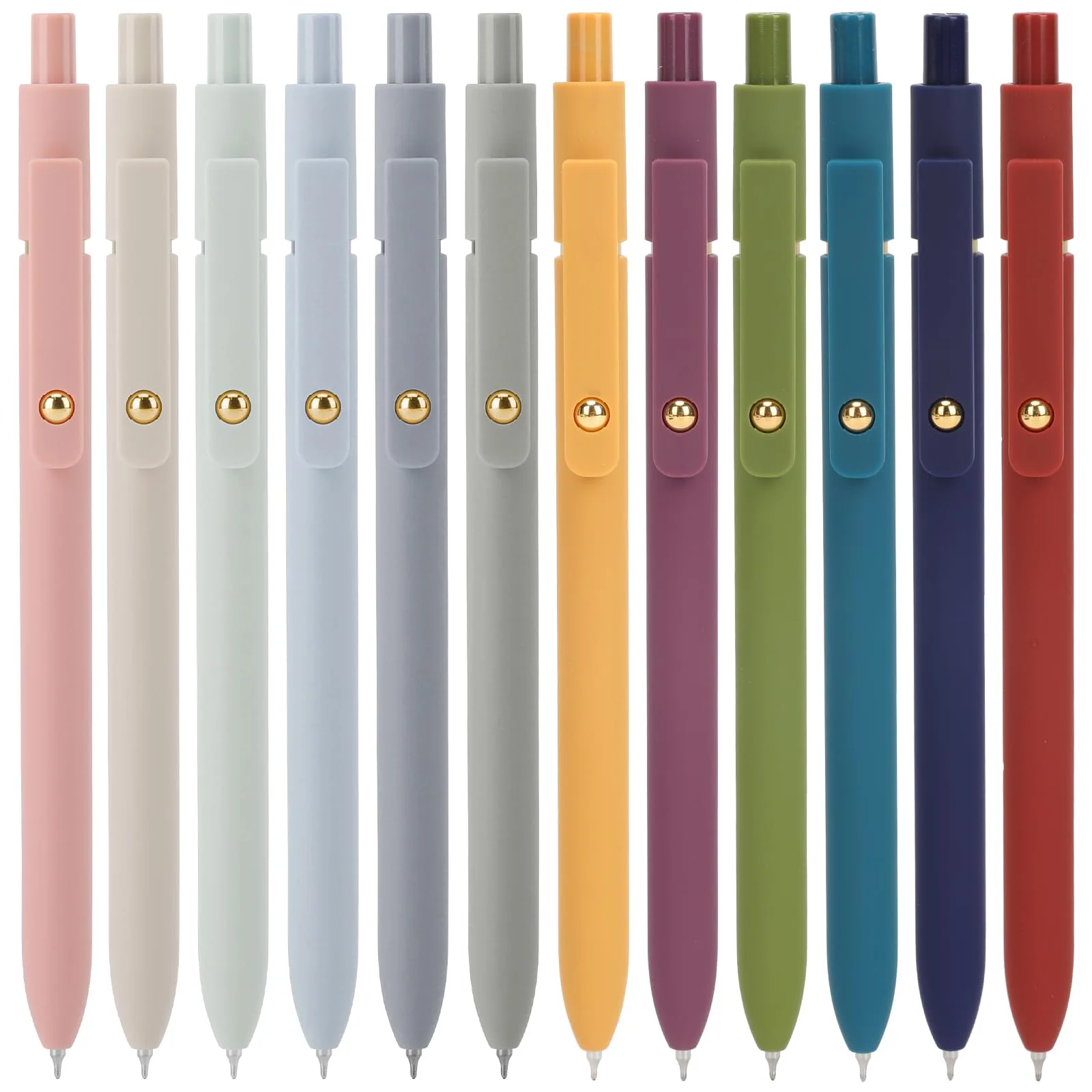 Ddaowanx Gel Pens, 0.5mm Quick Dry Black Ink Pens, Cute Office School Supplies Gifts, 24 Pcs Vintage+Morandi - main product image