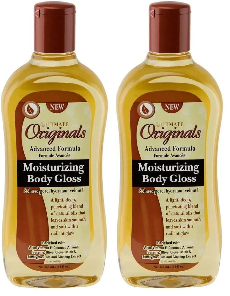 Africa's Best Ultimate Originals Moist Body Gloss 12 Oz | Deep Moisturizer for Dry Skin, Radiant Glow, Fast Absorbing (24 Fl Oz Pack of 2) - view 2