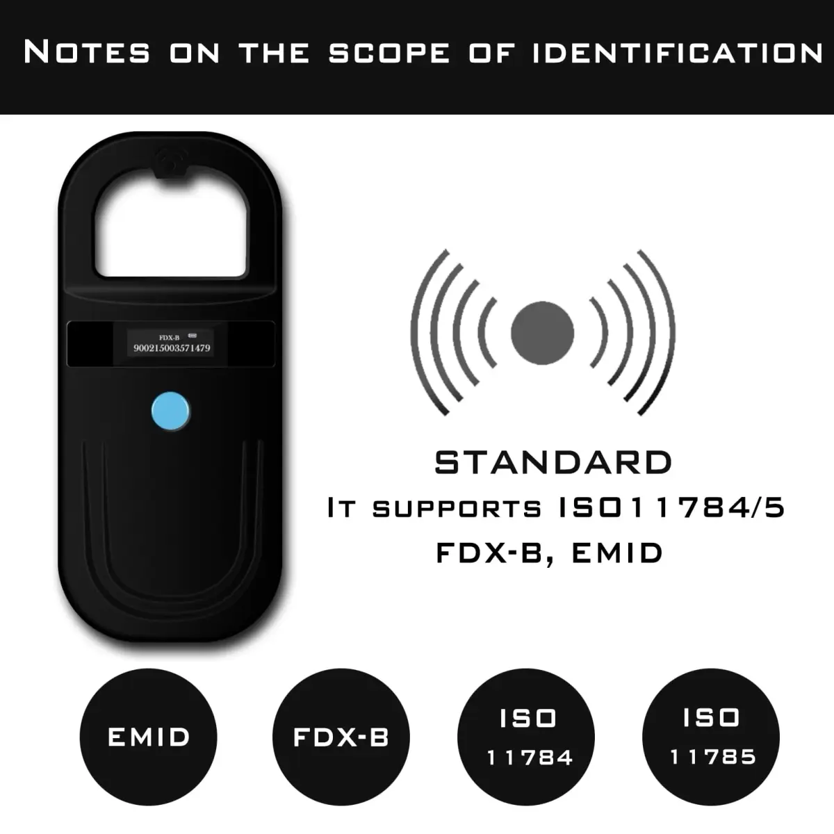 Smoostart Microchip Scanner FDX-B/EMID Compatible, 1000 Records USB Upload | Reads 15-Digit FDX-B & 10-Digit EMID Pet Chips - view 6