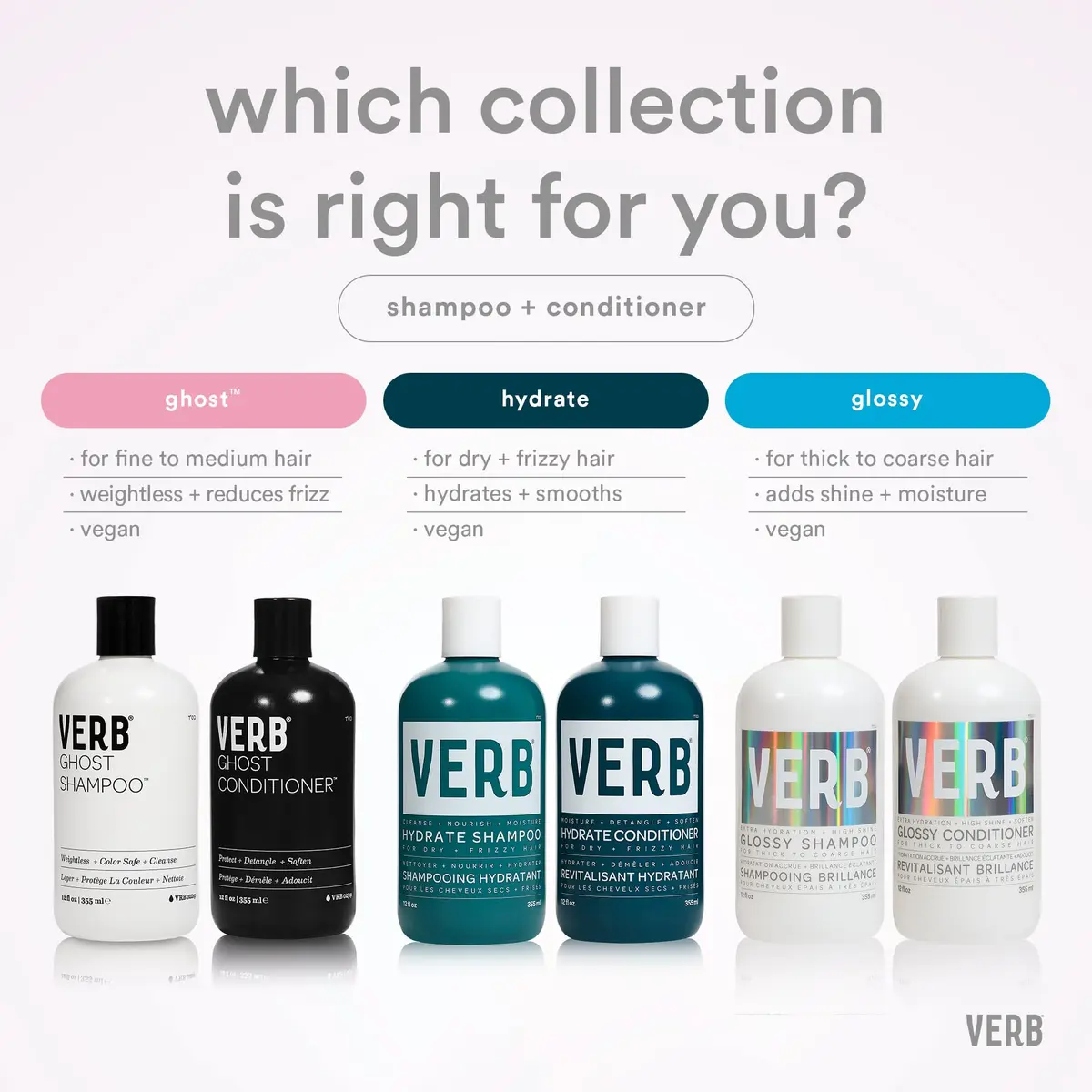 VERB Hydrate Conditioner 12 oz | Moisturize & Detangle Dry Frizzy Hair - view 4