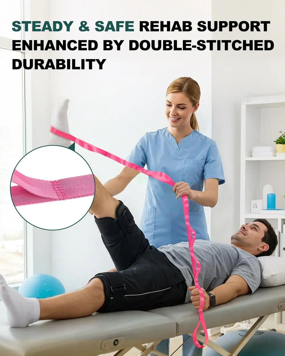 Trideer Stretching Strap with Loops, Yoga Strap, Stretch Bands for Exercise | Durable Polypropylene, Versatile for Yoga & PT - view 4