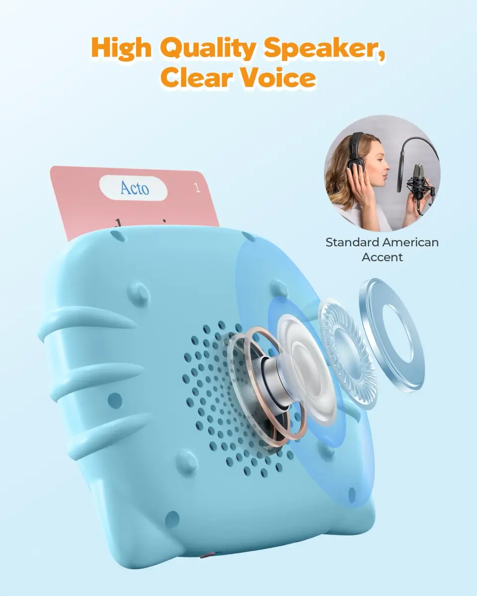 Airbition Bilingual Talking Flash Cards Blue | Learn Spanish & English with 512 Words - view 5