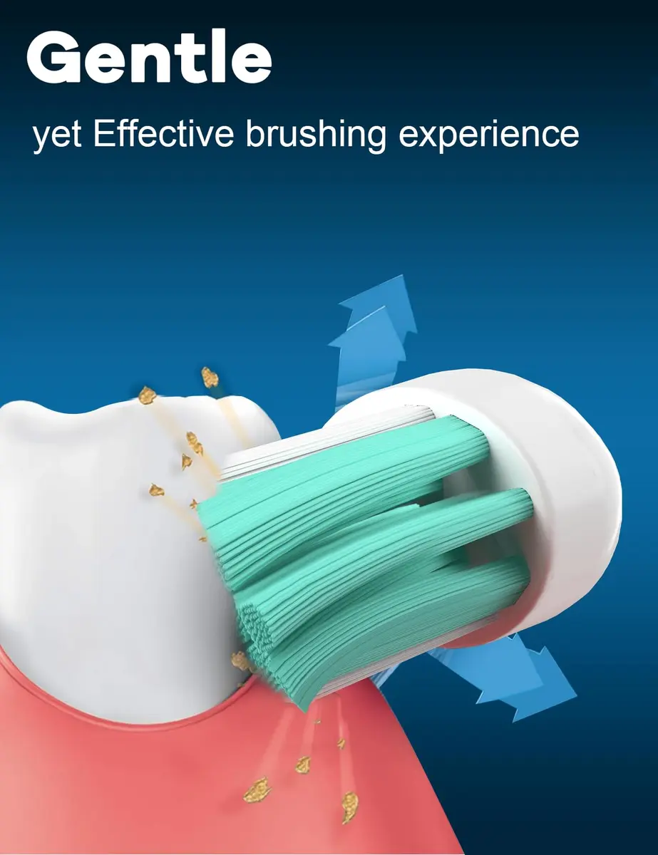 Toptheway Toothbrush Replacement Heads Compatible with Phillips Sonicare 4100/5100/C2/G2/C1, Medium Soft, 4 Pack | Genuine DuPont Bristles - view 4