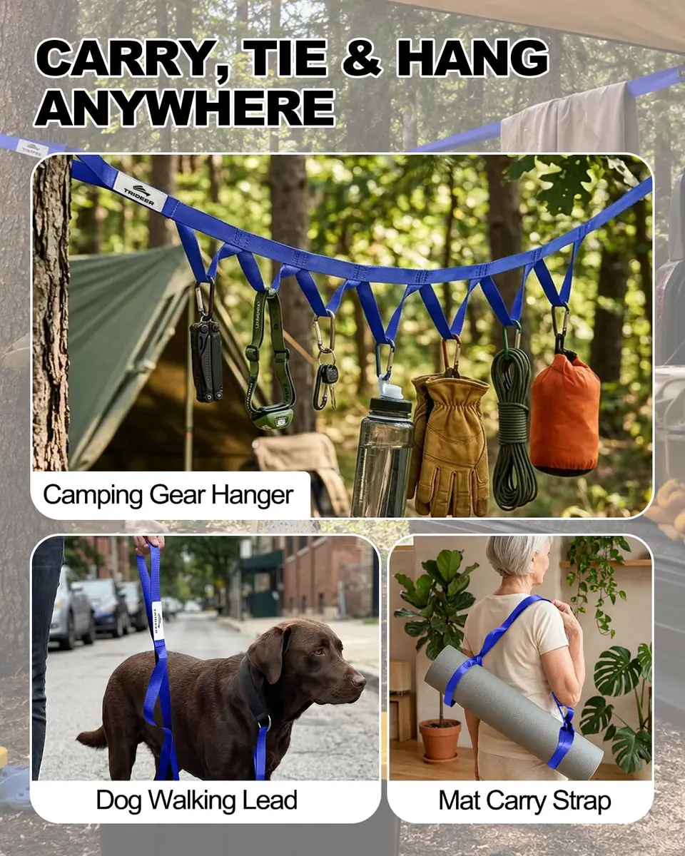 Trideer Stretching Strap with Loops, Yoga Strap, Stretch Bands for Exercise | Durable & Versatile for Flexibility & Recovery - view 7
