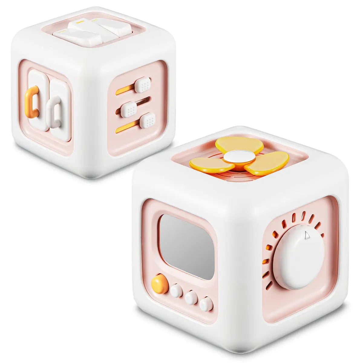 SOCBTNSO Montessori Busy Cube Travel Toy for Toddlers | 6-in-1 Sensory & Cognitive Development - main product image