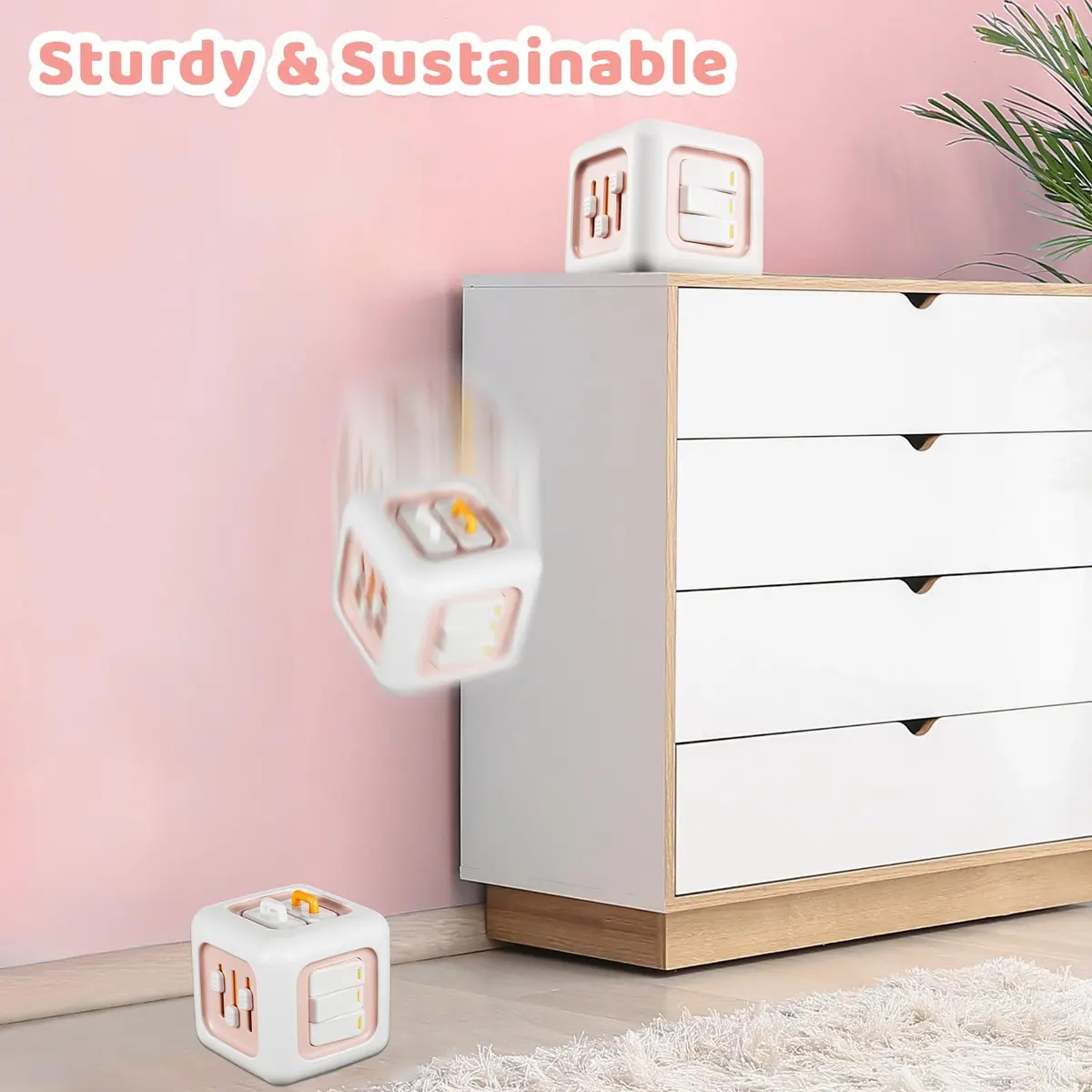 SOCBTNSO Montessori Busy Cube Travel Toy for Toddlers | 6-in-1 Sensory & Cognitive Development - view 4