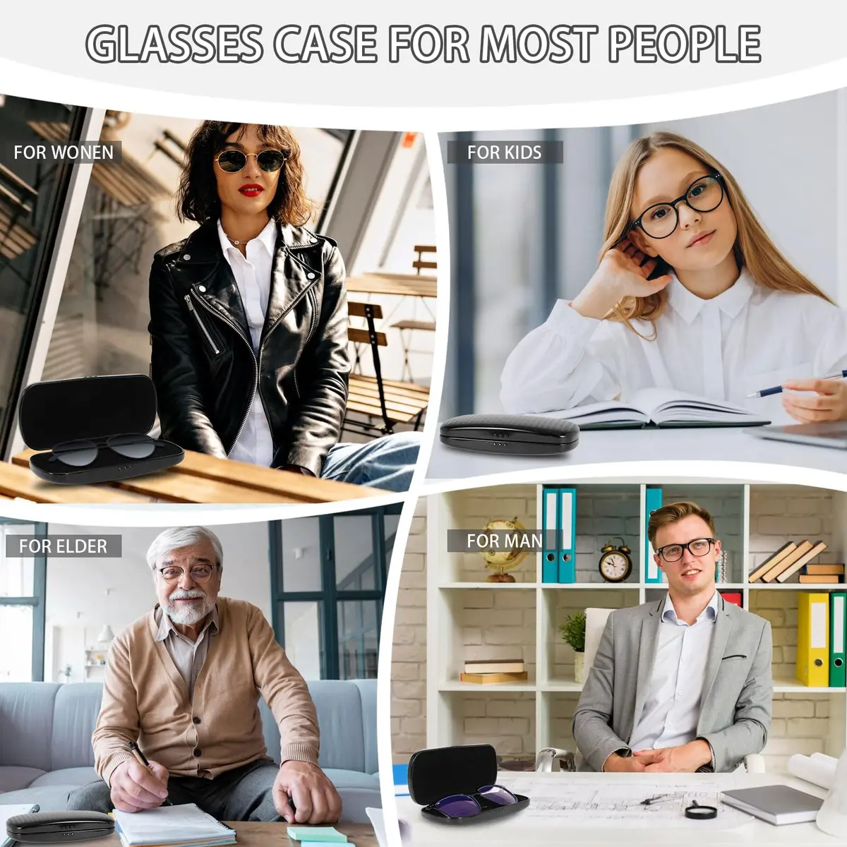 Hifot Metal Eyeglass Case, One Size | Durable Aluminum Spectacles Box for Men Women Kids - view 7