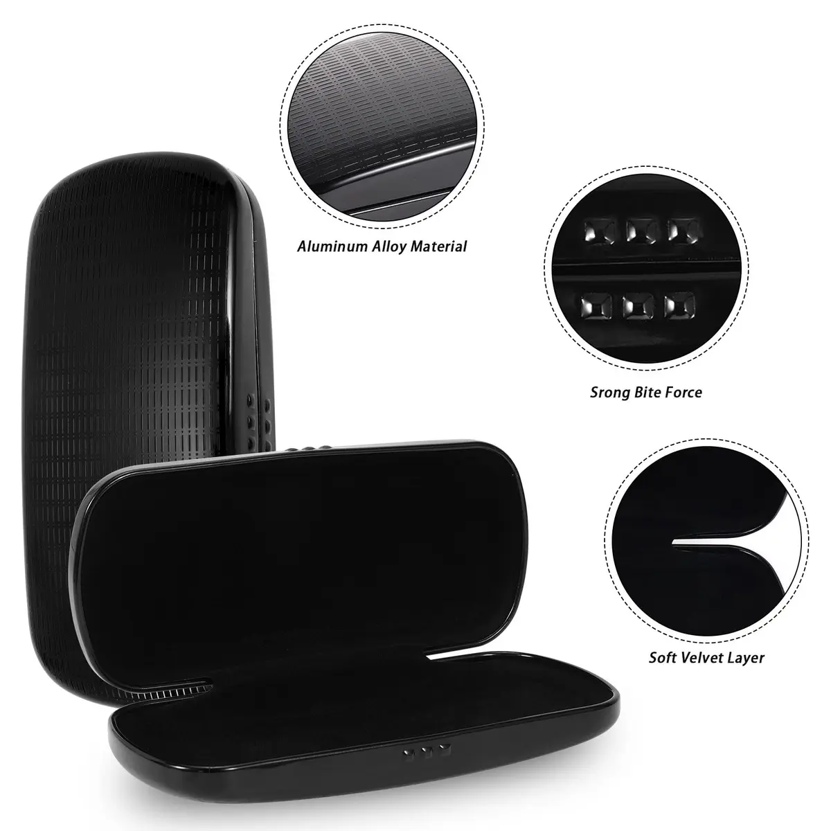 Hifot Metal Eyeglass Case, One Size | Durable Aluminum Spectacles Box for Men Women Kids - view 4
