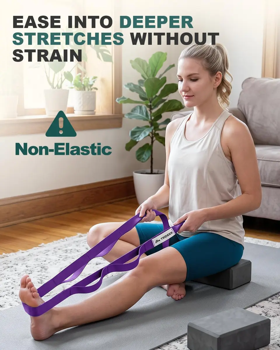 Trideer Stretching Strap Yoga Strap Physical Therapy 75" | Durable & Versatile for Home & Gym Use - view 2