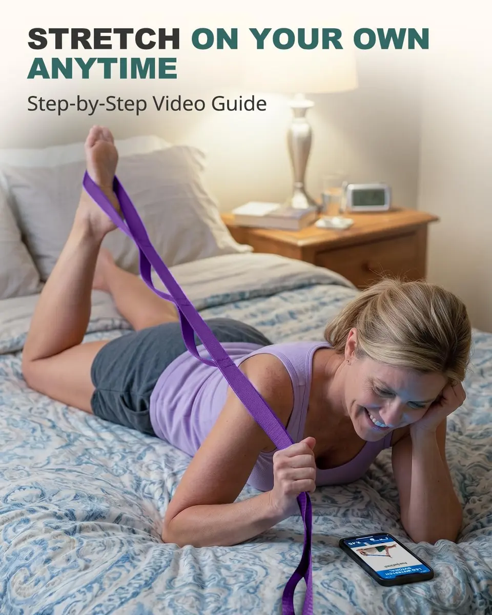 Trideer Stretching Strap Yoga Strap Physical Therapy 75" | Durable & Versatile for Home & Gym Use - view 4