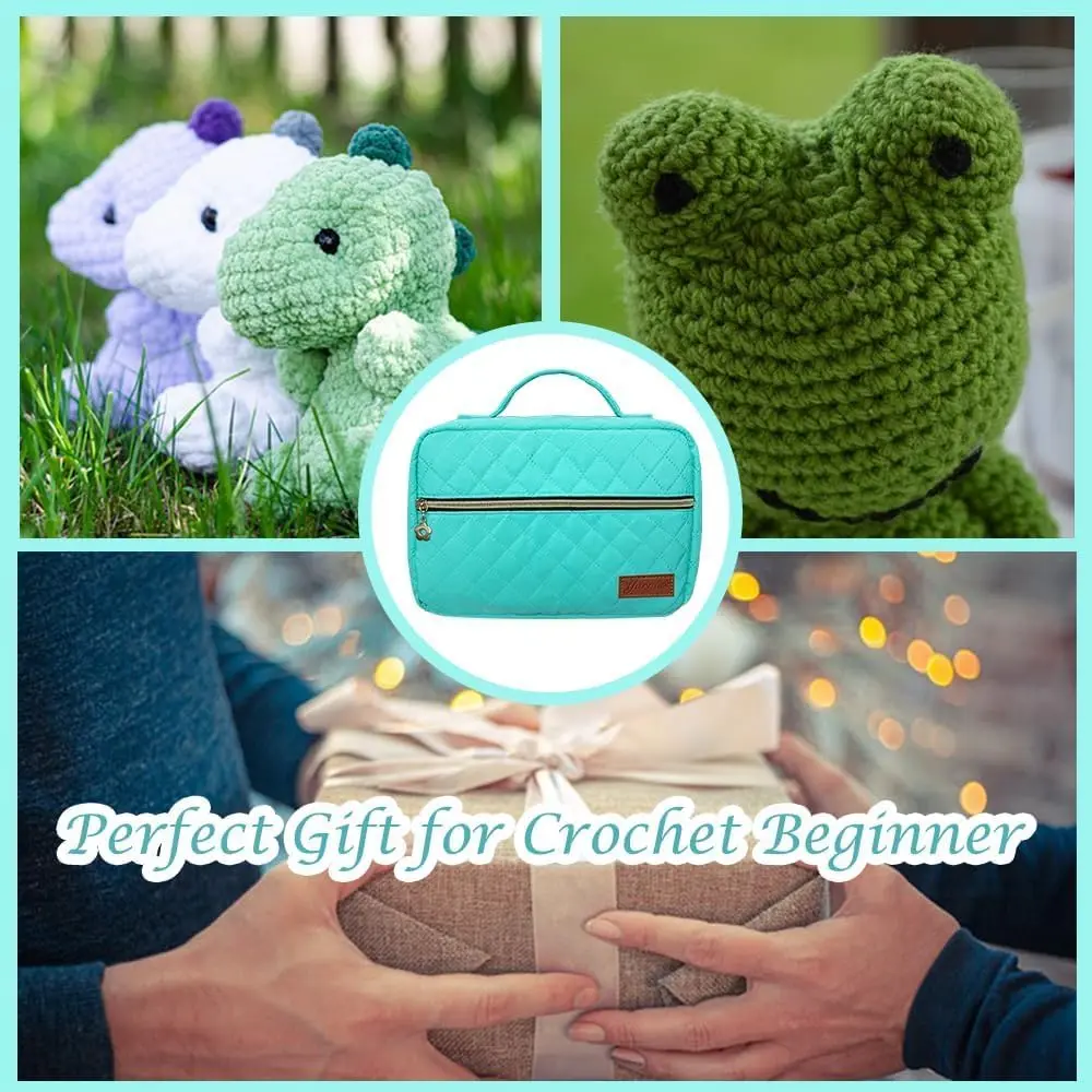 Yarniss Beginner Crochet Kit with Ergonomic Hooks, 12 Yarns & Storage Bag | Learn to Crochet with Video Tutorial - view 7