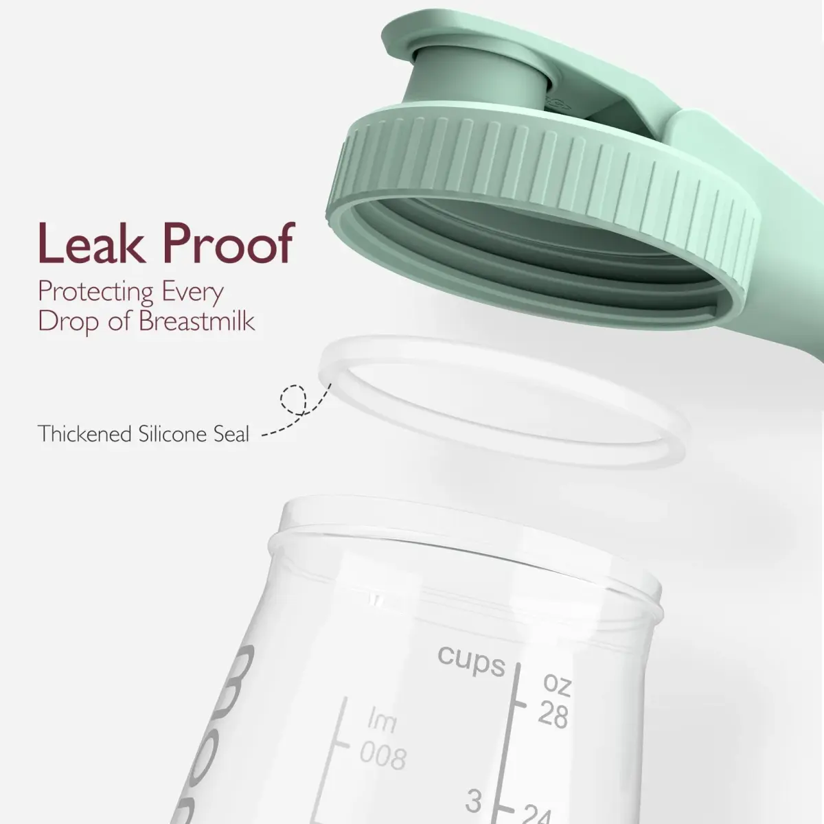 Momcozy Glass Breast Milk Pitcher 946ml (32oz) | Heat-Resistant, Leak-Proof, BPA-Free - view 3