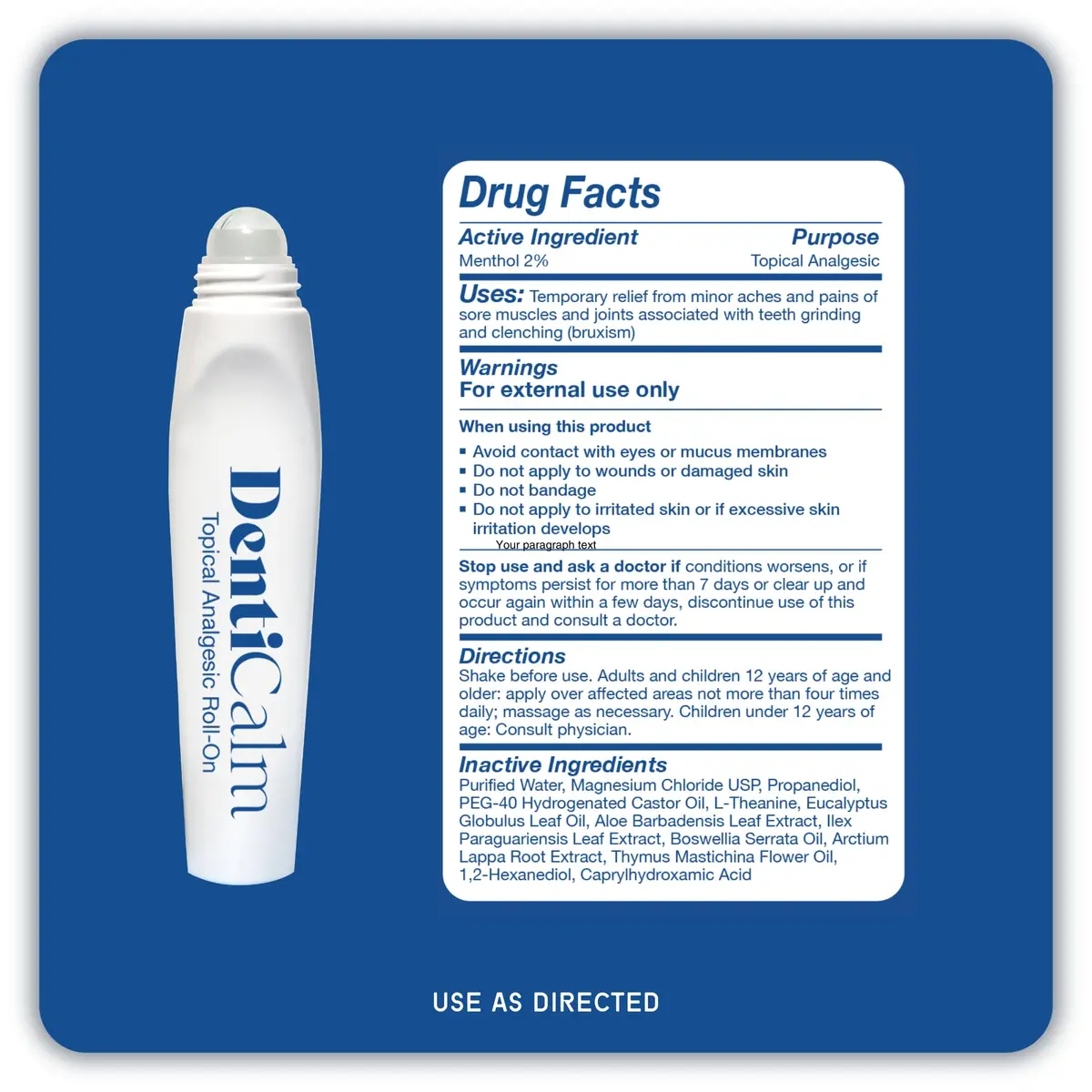 nfuse DentiCalm Soothing Pain Relief for Teeth Grinding & Jaw Clenching 0.47 OZ | Targeted Facial Tension Relief - view 5