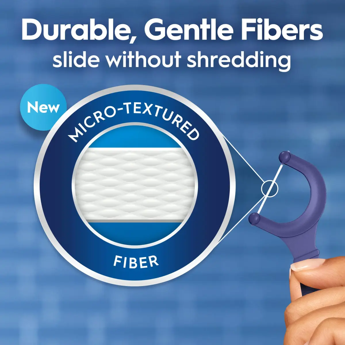Oral-B Glide Peppermint Dental Floss Picks with Arctic Peppermint Oil Flavor, 225 ft (75 ft x 3) | Shred-Resistant, PTFE-Free - view 3