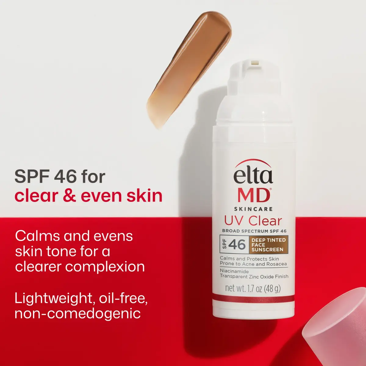 EltaMD UV Clear Deep Tinted Face Sunscreen SPF 46, 1.7 oz Pump | Broad Spectrum Protection for Deep Skin Tones - view 2