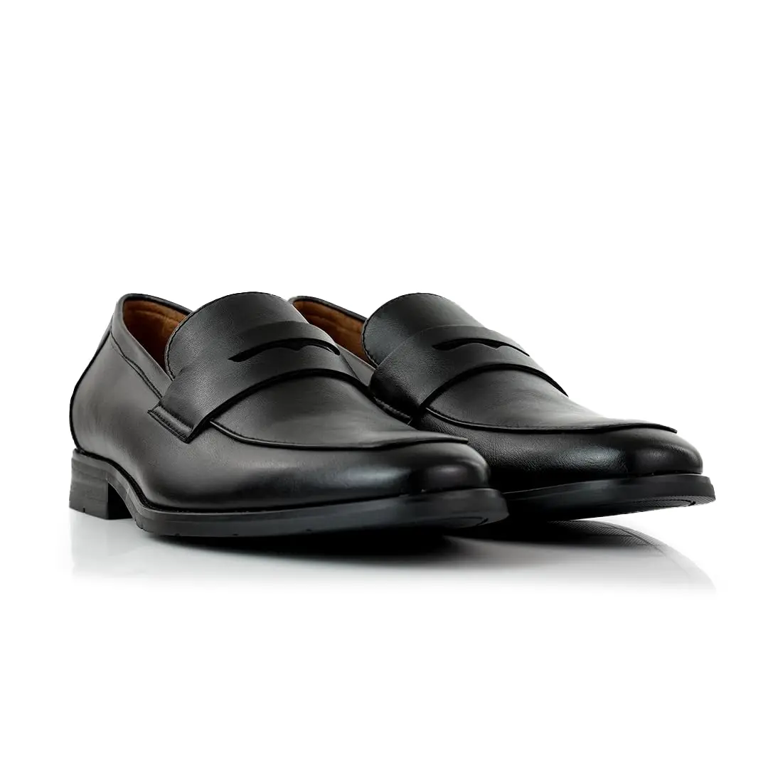 Ferro Aldo Mateo Men's Modern Penny Loafer Black Size 8 (2.54 cm Heel) | Sleek Slip-on Dress Shoe for Business - view 9