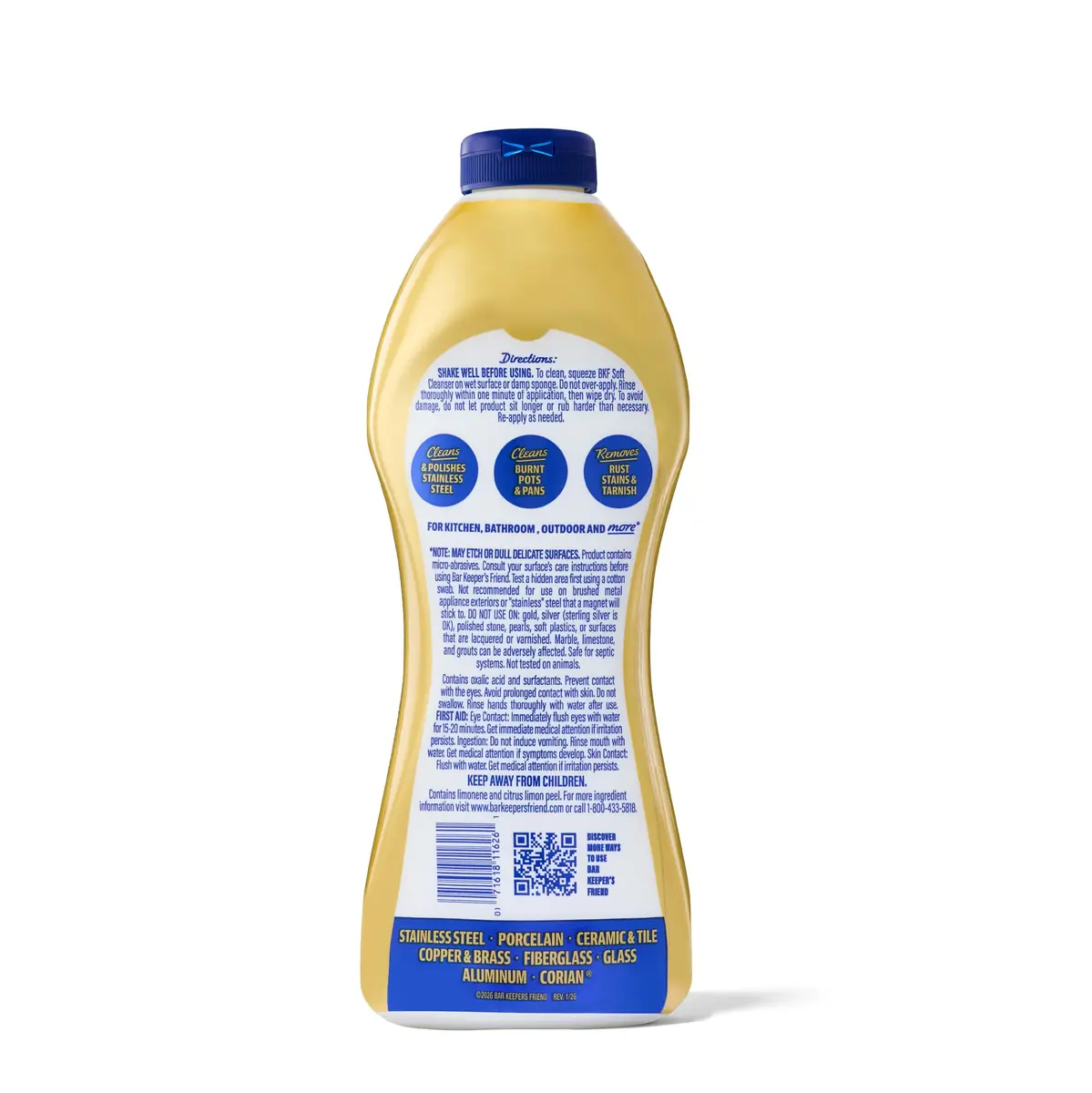 Bar Keepers Friend Soft Cleanser Liquid 26 oz x 2 | Rust & Grime Removal for Surfaces - view 9