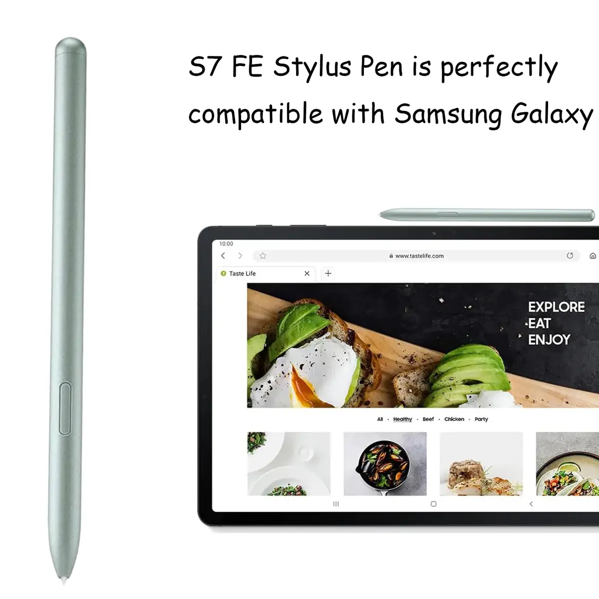 Anglepingping 2 Pack Input Pen for Galaxy Tab S7 FE | Precise, Durable & Compatible (70-120 chars) - view 5