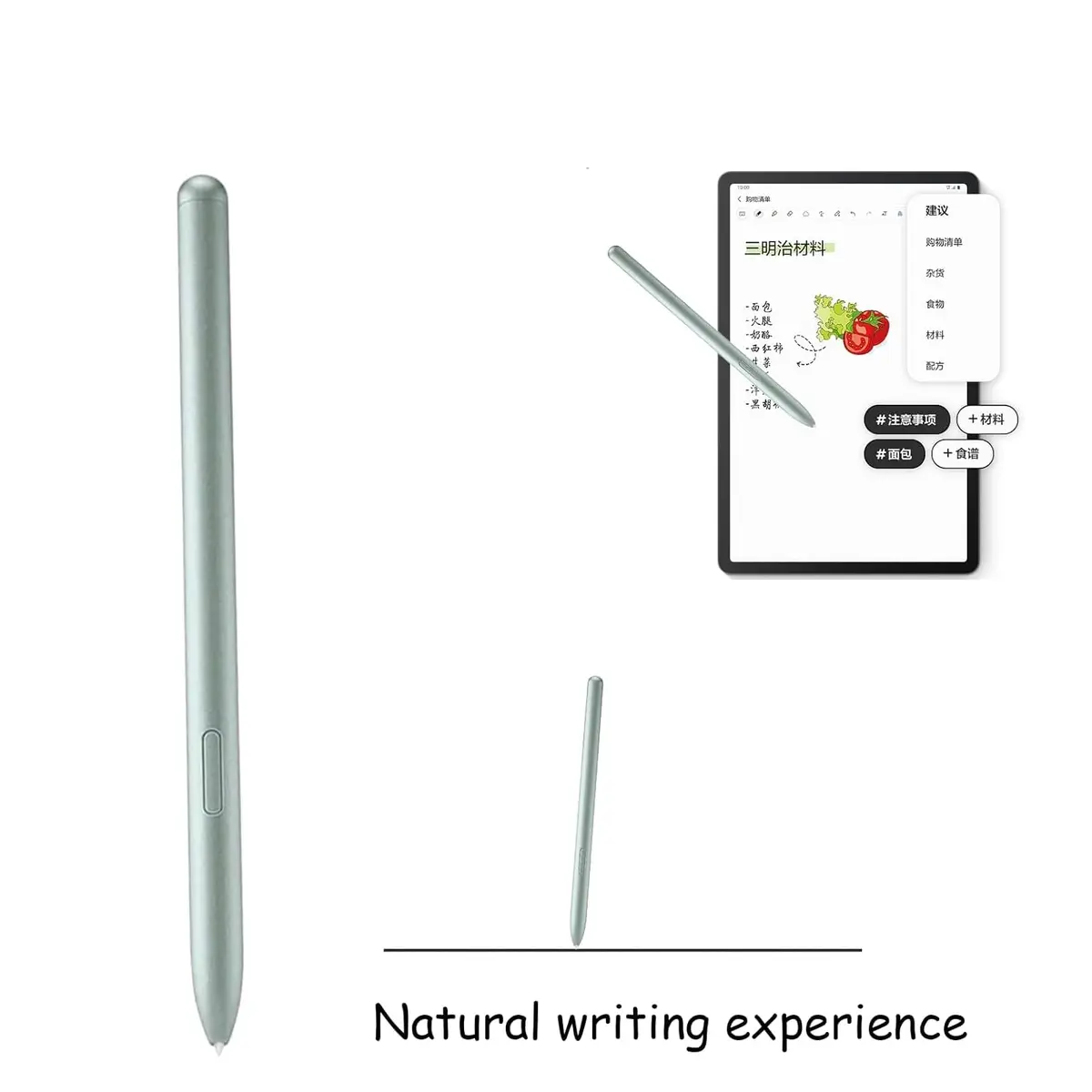 Anglepingping 2 Pack Input Pen for Galaxy Tab S7 FE | Precise, Durable & Compatible (70-120 chars) - view 2