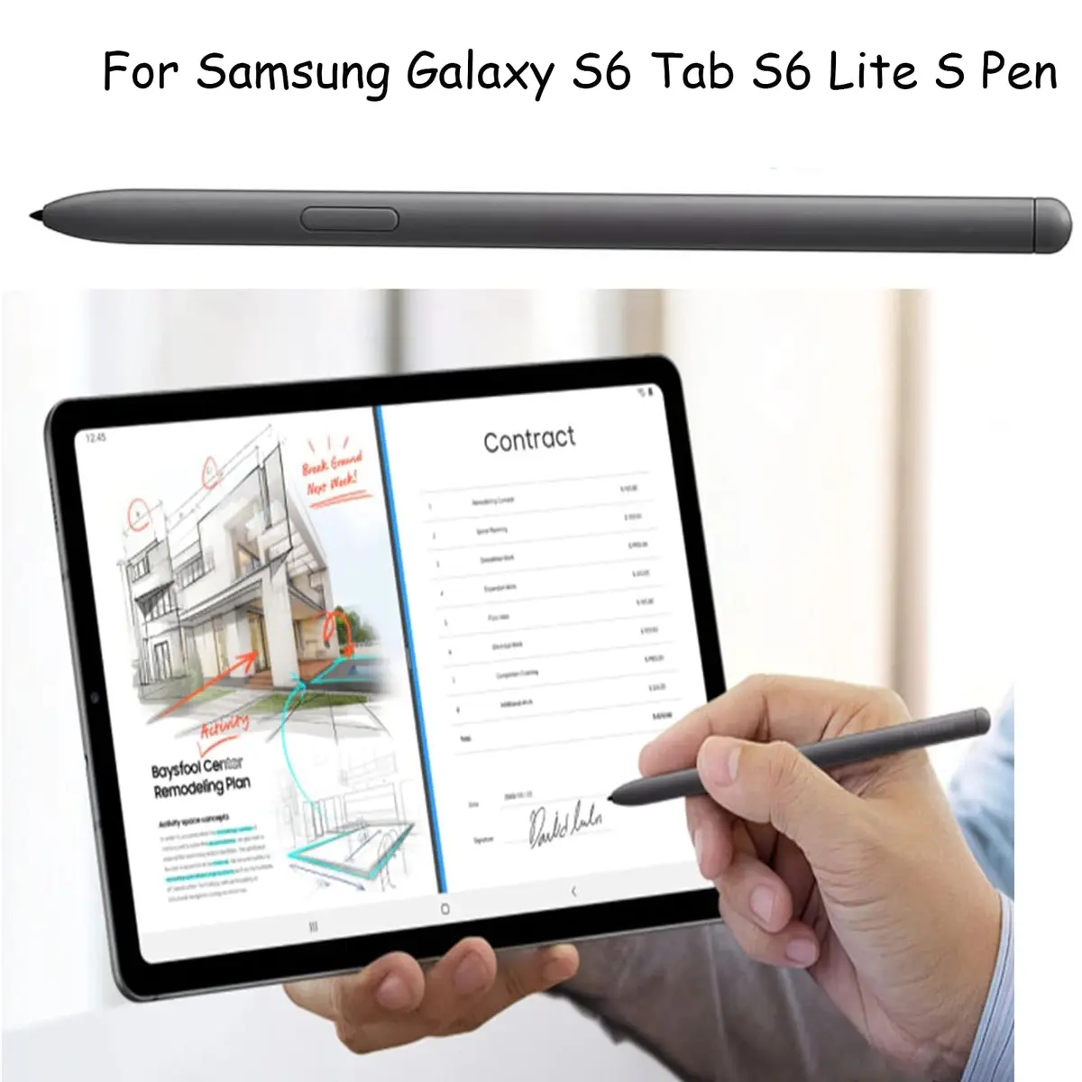 Anglepingping Gray 2 Pack S6 Lite Stylus Pen for Samsung Galaxy | Precise Touch & Durable (70-120 chars) - view 5