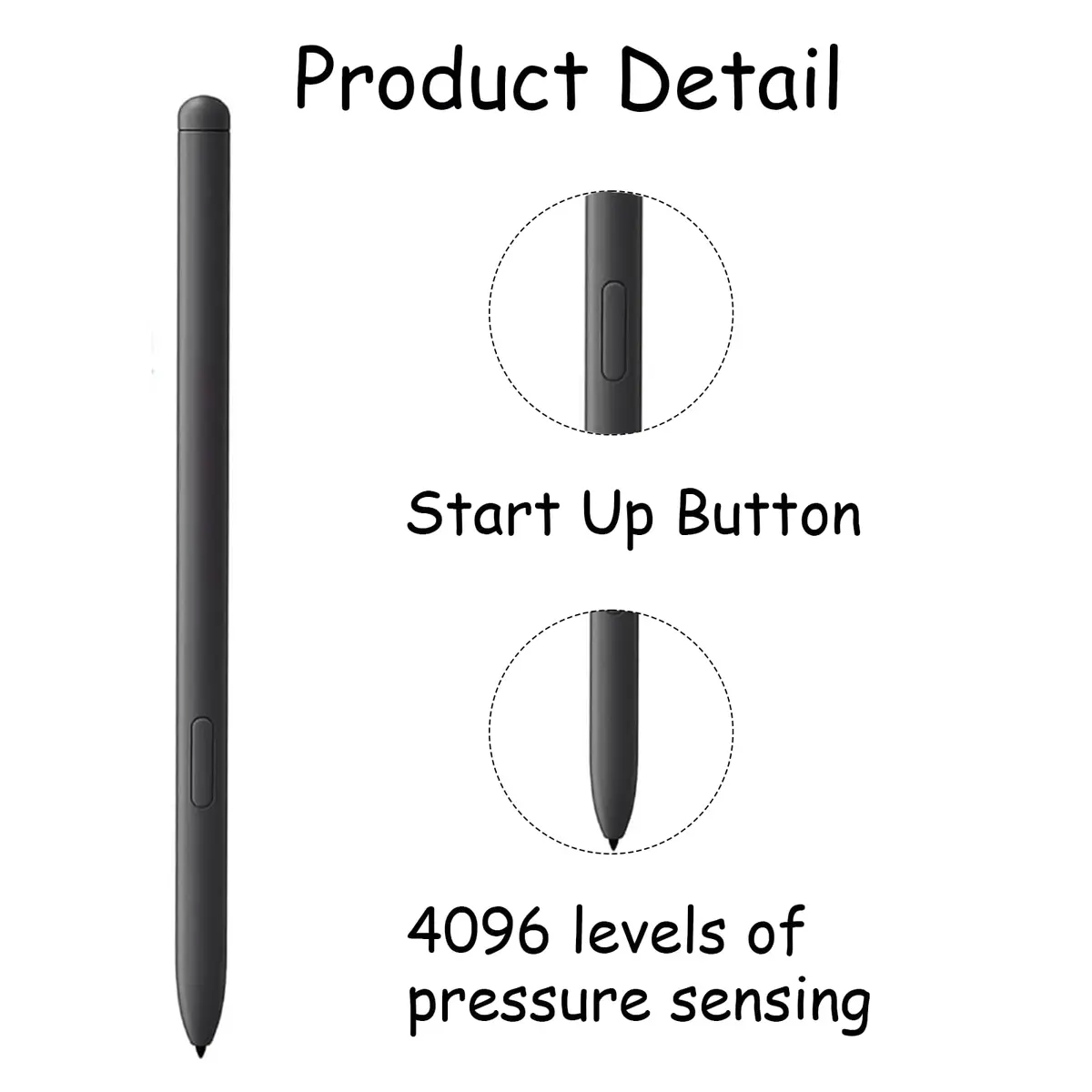 Anglepingping Gray 2 Pack S6 Lite Stylus Pen for Samsung Galaxy | Precise Touch & Durable (70-120 chars) - view 2