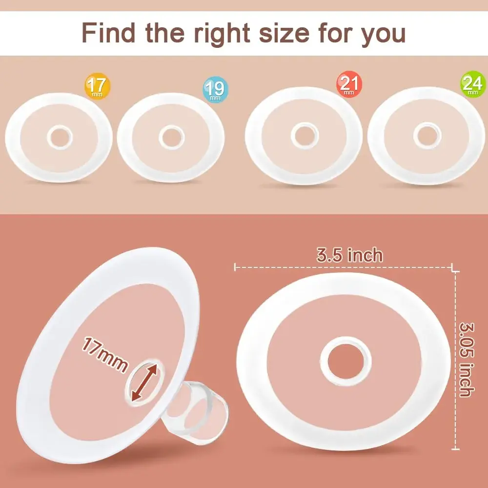 PumpMom-us 17mm Oval Flanges with Soft Rim, 2-Pack | Compatible with Spectra S2 S1 9 Plus Breast Pumps - view 3