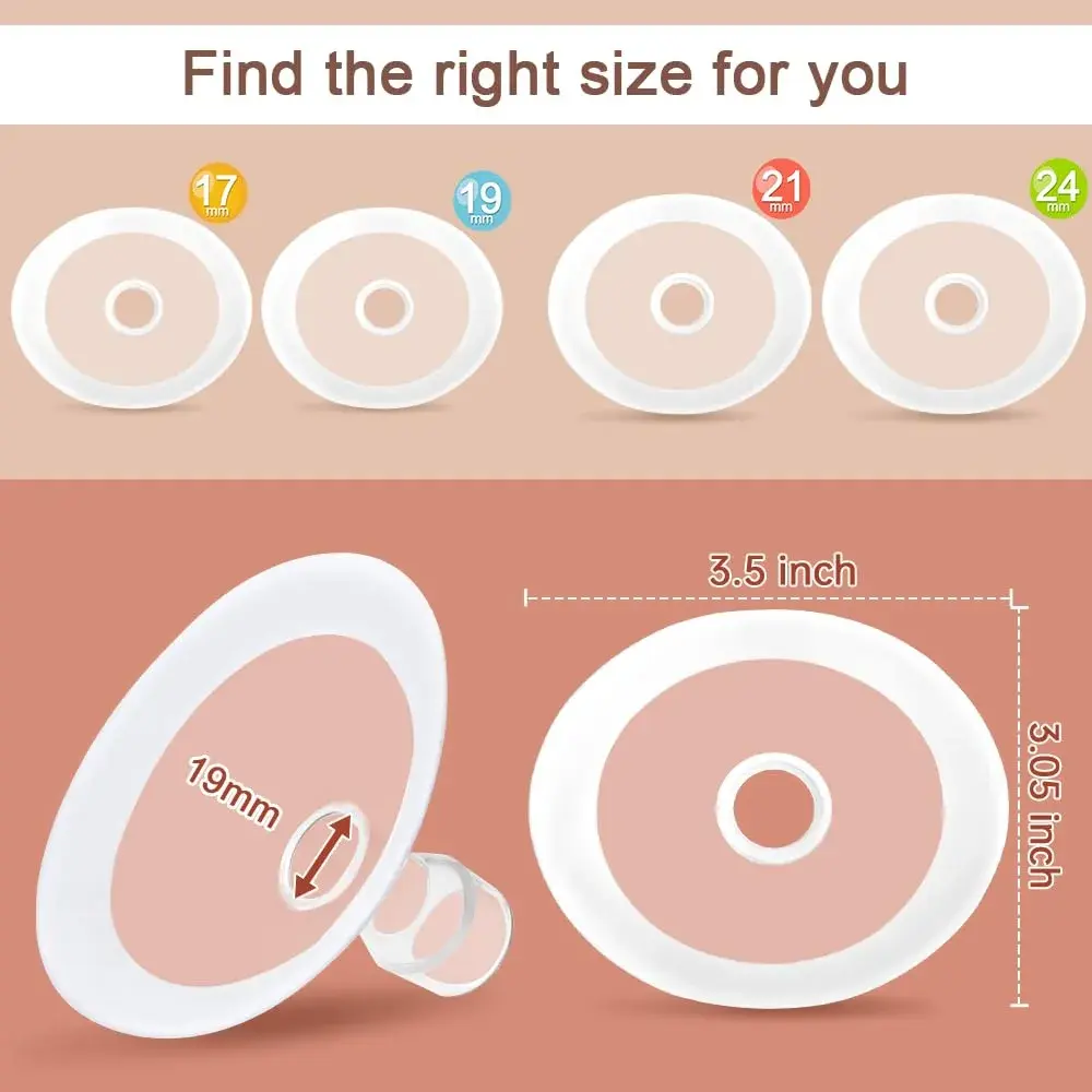 PumpMom-us 19mm Soft Rim Flanges & Duckbill Valves Set | Compatible with Spectra S2/S1/9 Plus Breast Pumps (2 Count) - view 3