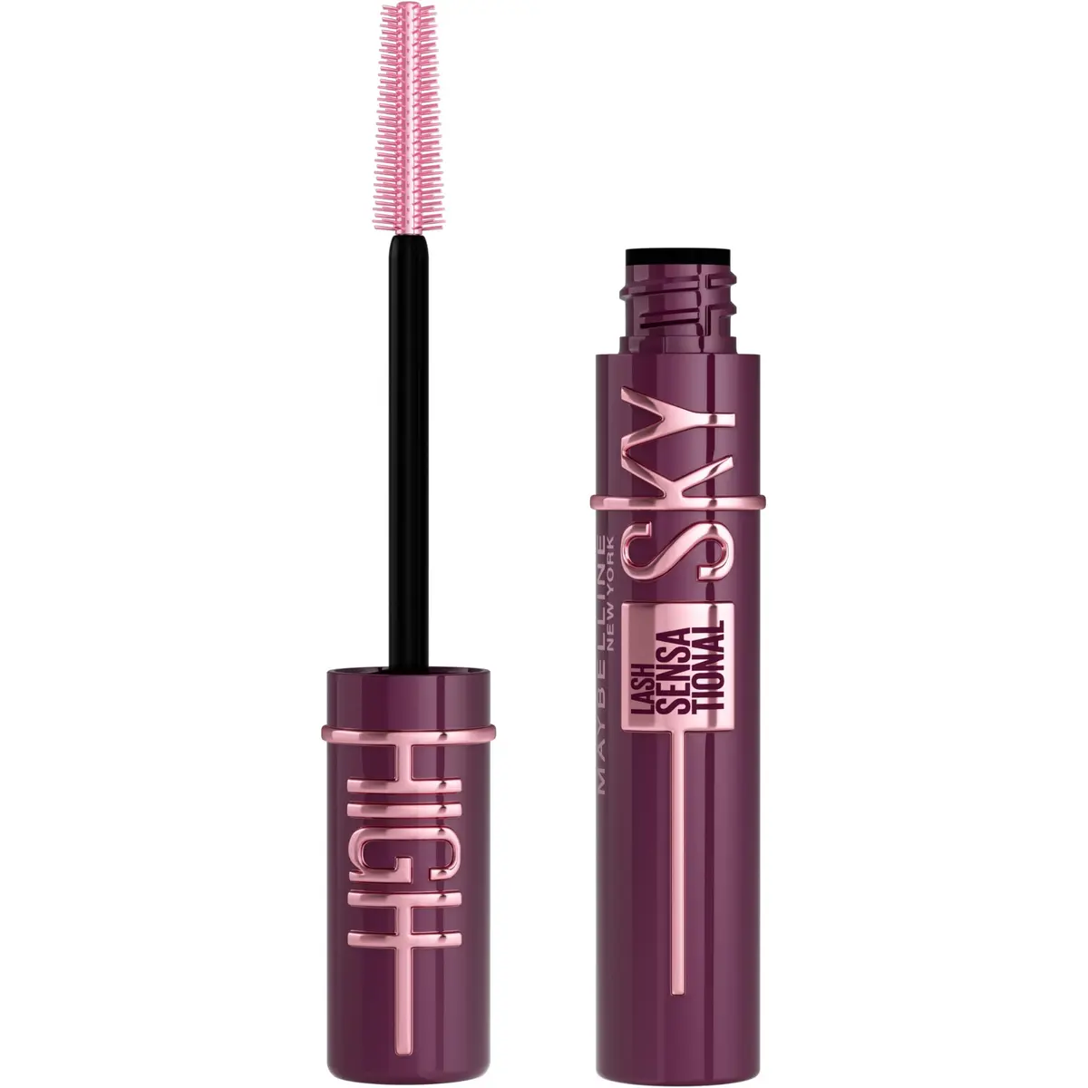 Maybelline Lash Sensational Sky High Mascara Makeup, Volumizing, Lengthening, Defining, Curling, Multiplying, Buildable, Washable Formula, Burgundy Haze, 7.2ml (0.24 Fl Oz) | Allergy Tested - main product image