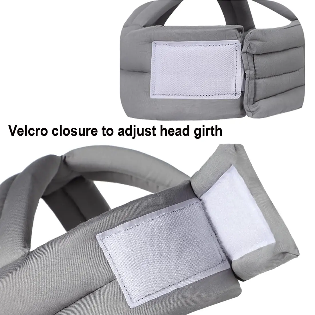 PENINSULA LOVE Elderly Protective Hat Thick Soft Helmet Seniors Anti-Fall Head Protection Hat Adjustable Safety Helmet Bump Cap for Old Man Surgery Recovery Head Injury Stroke Patient (A-Grey) 50-73cm - view 3