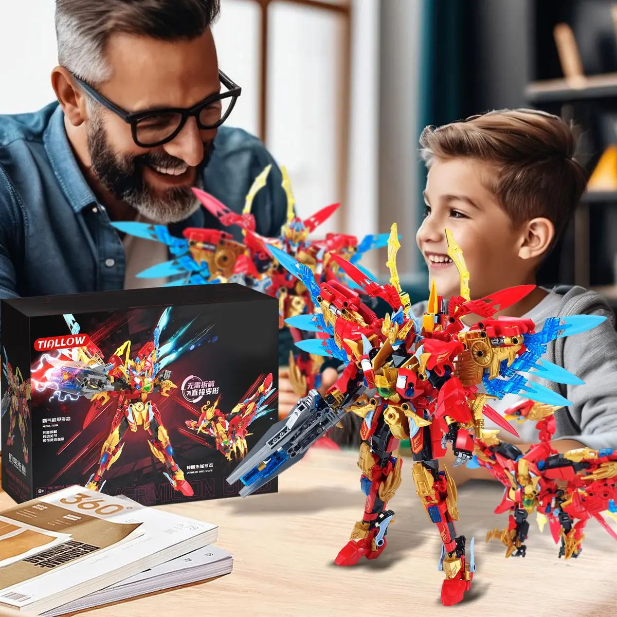 TIALLOW Phoenix Mecha Building Toy Transform Robotic Set Hero Figure Model Kit 531 Pieces | Educational STEM Toy - view 5