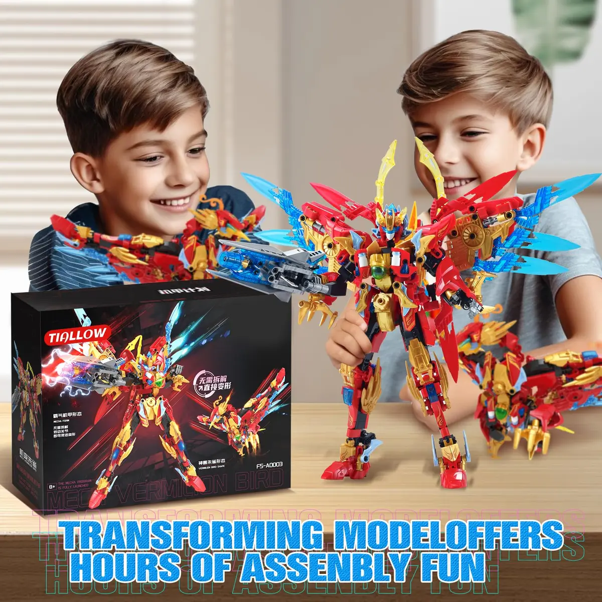 TIALLOW Phoenix Mecha Building Toy Transform Robotic Set Hero Figure Model Kit 531 Pieces | Educational STEM Toy - view 7
