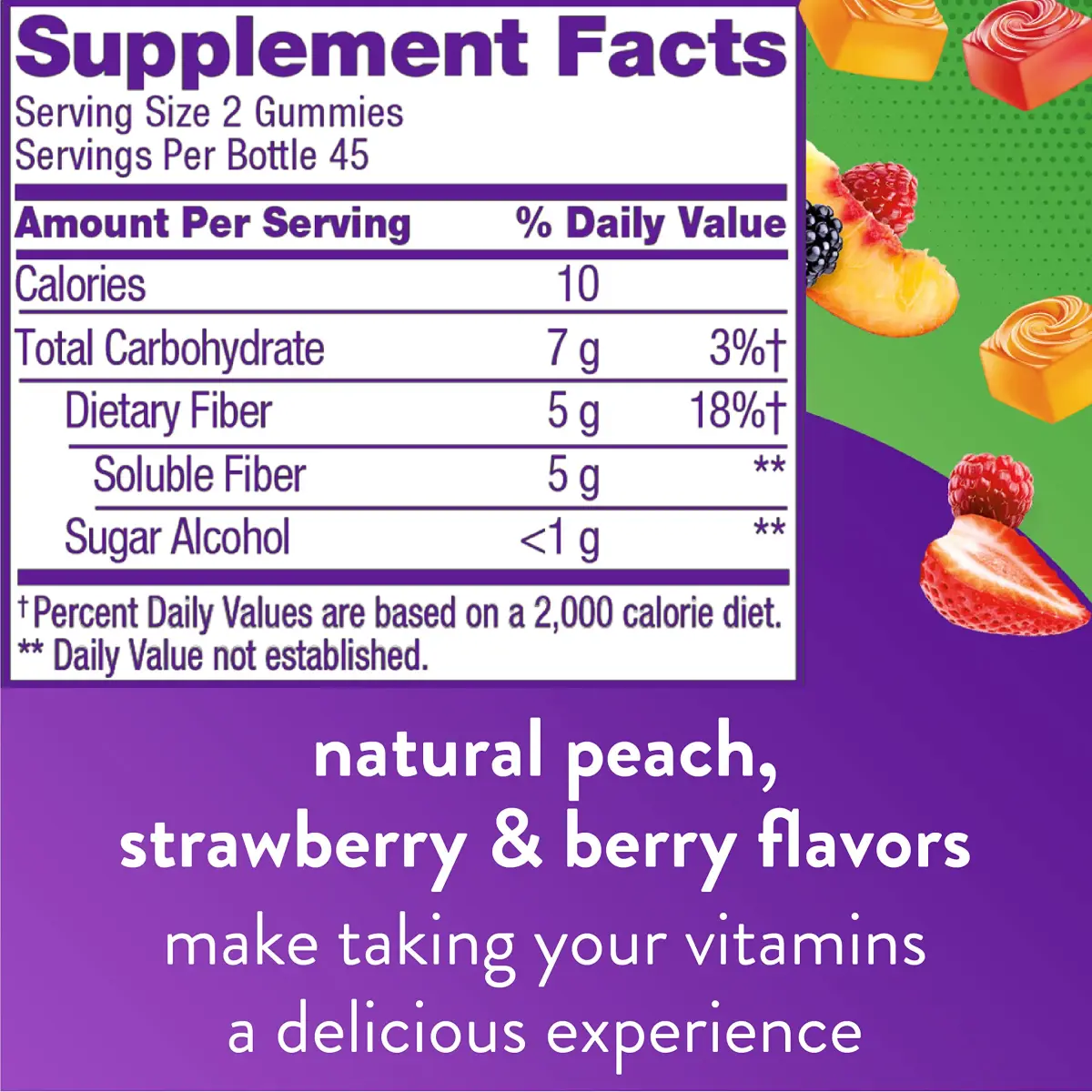Vitafusion Fiber Well Sugar Free Fiber Supplement & B12 Gummy Vitamins 90 Count + 140 Count | Digestive & Energy Support - view 3