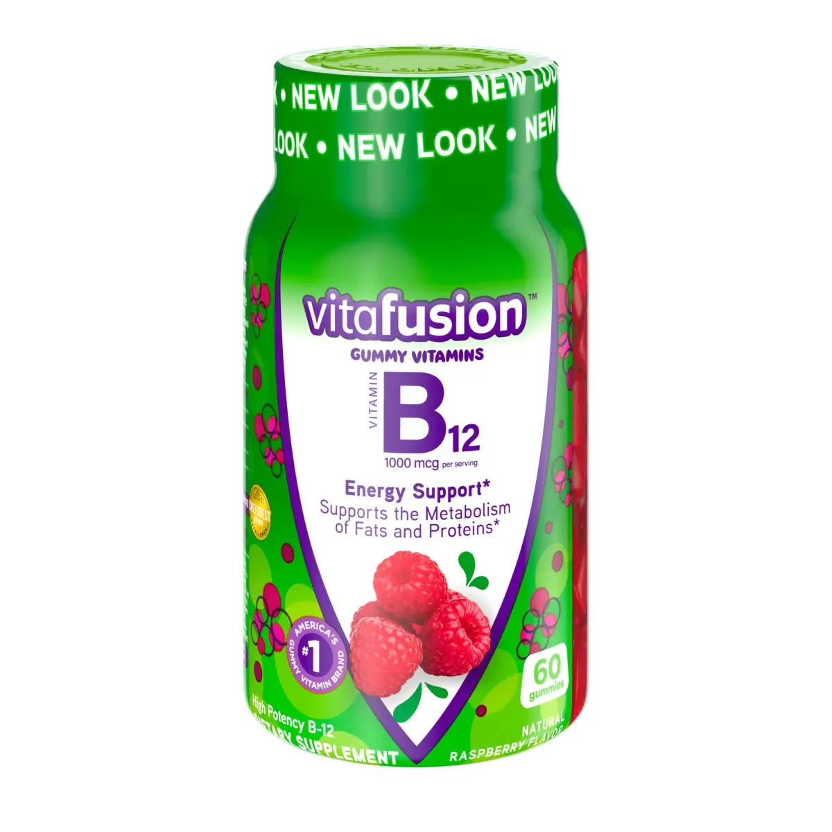 Vitafusion Fiber Well Sugar Free Fiber Supplement & B12 Gummy Vitamins 90 Count + 140 Count | Digestive & Energy Support - view 5