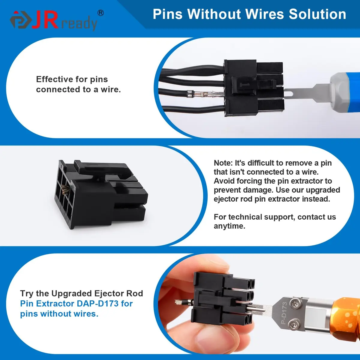 JRready Mini-Fit Jr. Extraction Tool for Molex 11-03-0044 | ATX, EPS, PCI-E Connectors - view 5
