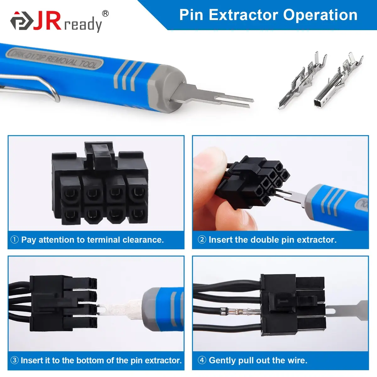 JRready Mini-Fit Jr. Extraction Tool for Molex 11-03-0044 | ATX, EPS, PCI-E Connectors - view 3