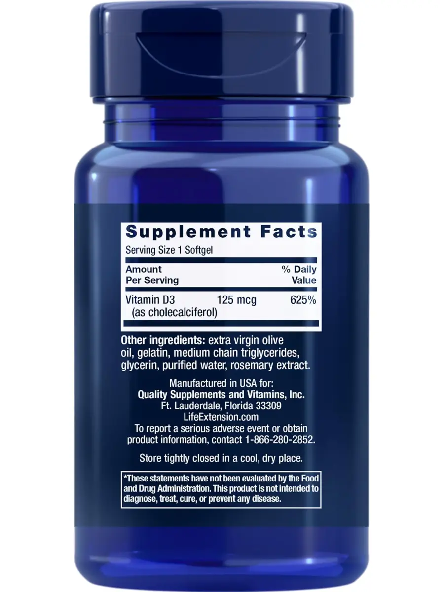 Life Extension Extend-Release Magnesium & Vitamin D3 125 mcg (5000 IU) Bone, Brain & Immune Health - 60 Capsules & 60 Softgels - view 6