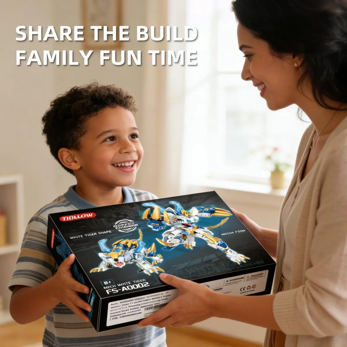 TIALLOW White Tiger Mech Building Block Set 515 pcs | STEM Learning Toy for Ages 8+ - view 8
