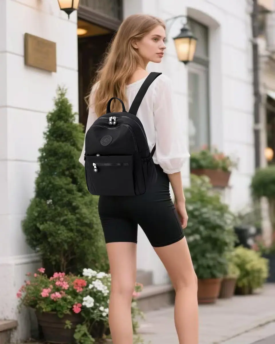 Tanweibago Mini Nylon Women Backpack Purse Lightweight Waterproof Travel Multi-Pockets | Compact & Durable - view 5