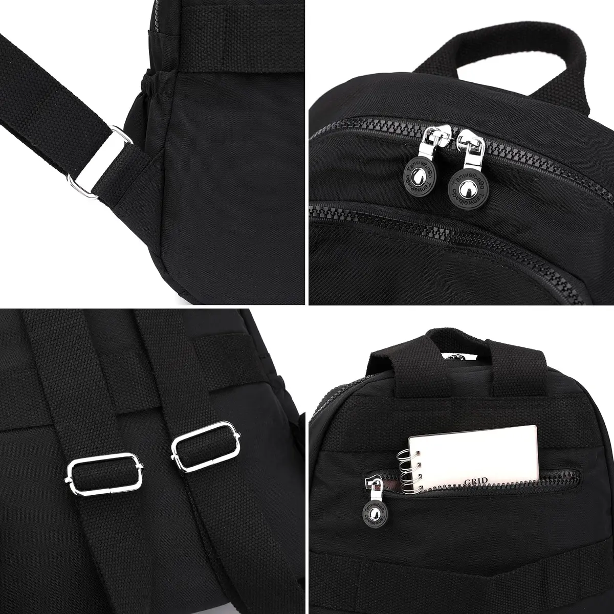 Tanweibago Mini Nylon Women Backpack Purse Lightweight Waterproof Travel Multi-Pockets | Compact & Durable - view 2