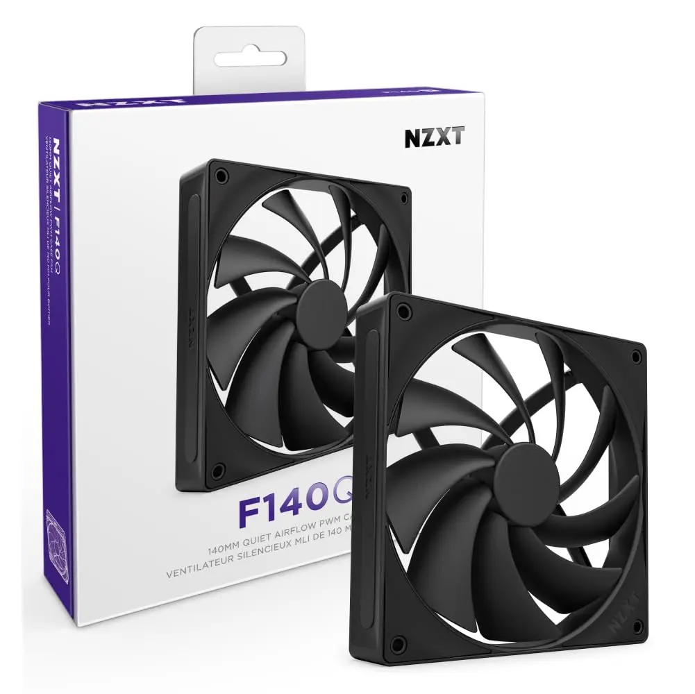NZXT F140Q 140mm Quiet Airflow PC Case Fan - Black | Low Noise, PWM Control - view 8