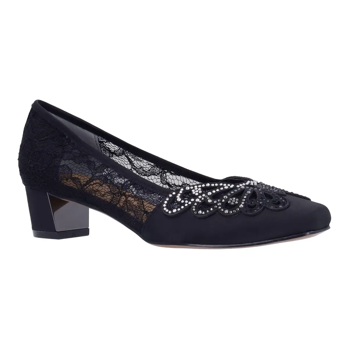 J.Reneé Zofia Black 9 Medium | Square Toe Pump with Memory Foam Insole - main product image