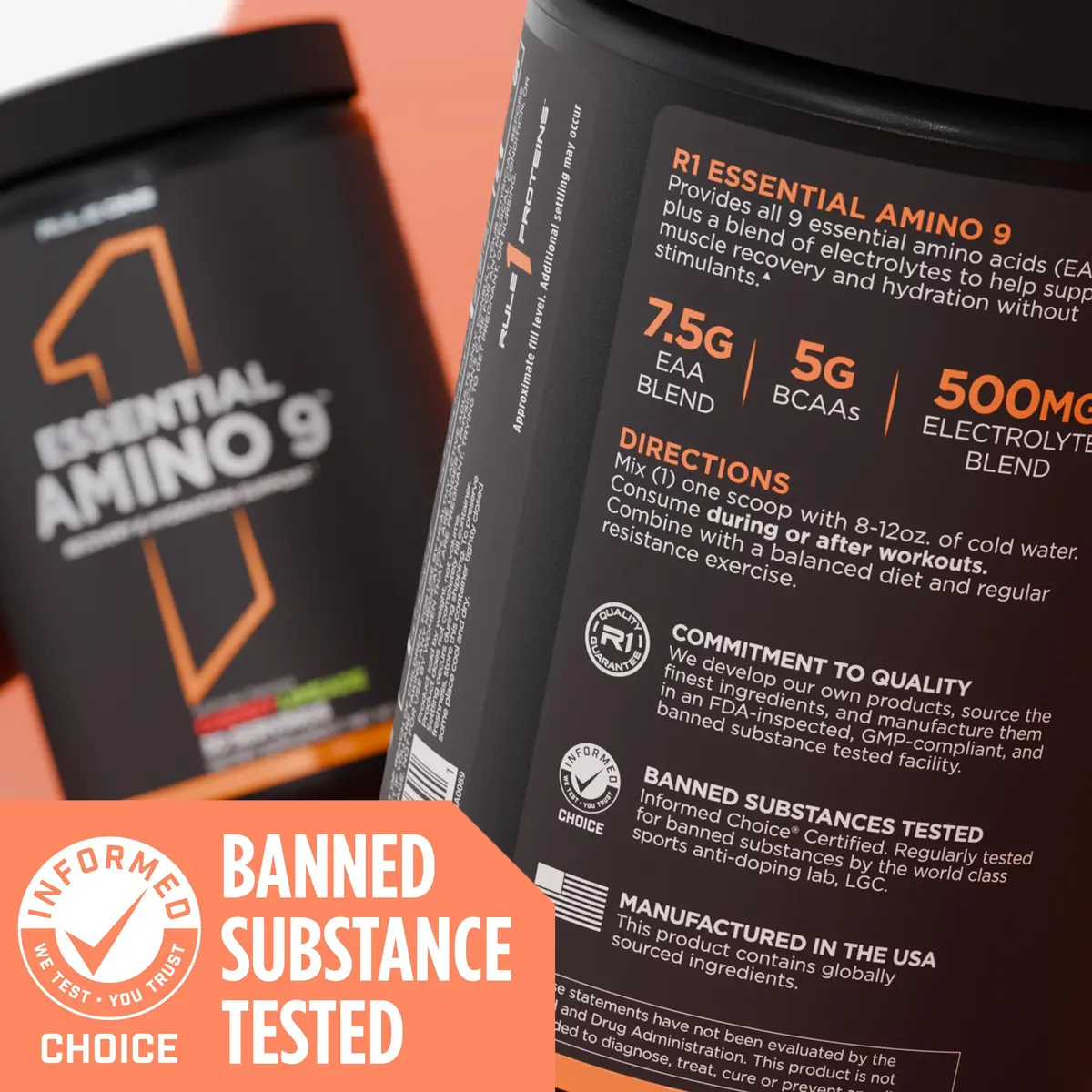 Rule 1 Proteins Essential Amino 9, Fruit Punch | Supports Muscle Recovery & Hydration - view 6