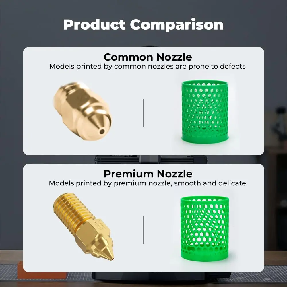 Creality Ender 3 V3 SE Nozzles 8PCS Brass 0.25/0.4/0.6/0.8mm | High-Temperature 300°C M6 Hotend Nozzles - view 6