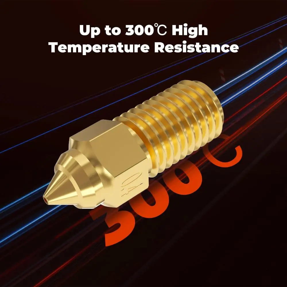 Creality Ender 3 V3 SE Nozzles 8PCS Brass 0.25/0.4/0.6/0.8mm | High-Temperature 300°C M6 Hotend Nozzles - view 3