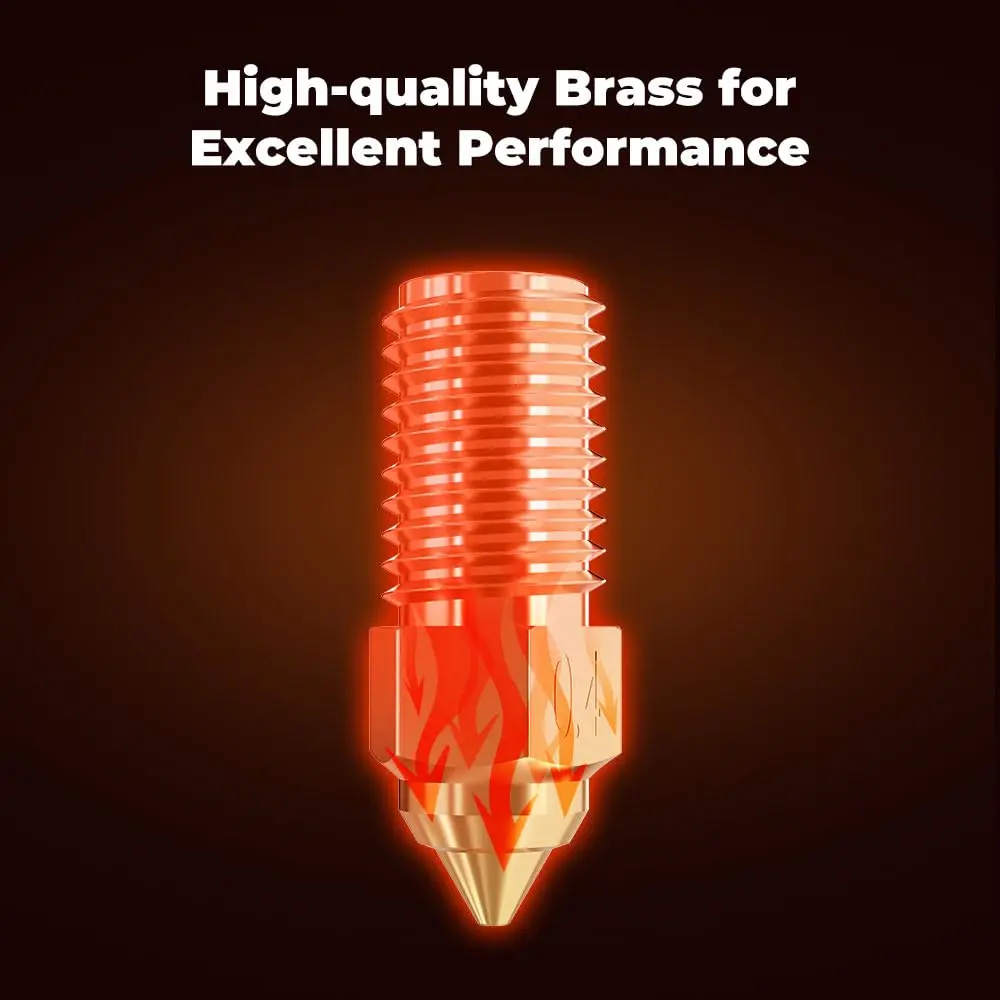 Creality Ender 3 V3 SE Nozzles 8PCS Brass 0.25/0.4/0.6/0.8mm | High-Temperature 300°C M6 Hotend Nozzles - view 4
