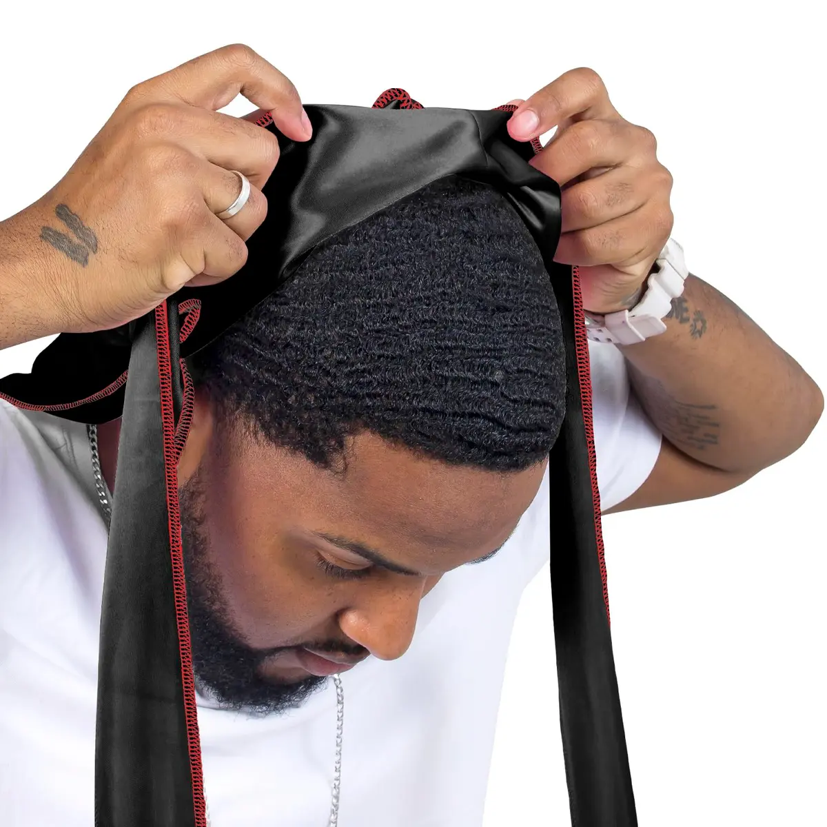 ForceWave Silky Durag and Wave Cap Set for Men & Women | 5-Piece Value Pack with Long Tails & Moisture-Tech Fabric - view 2