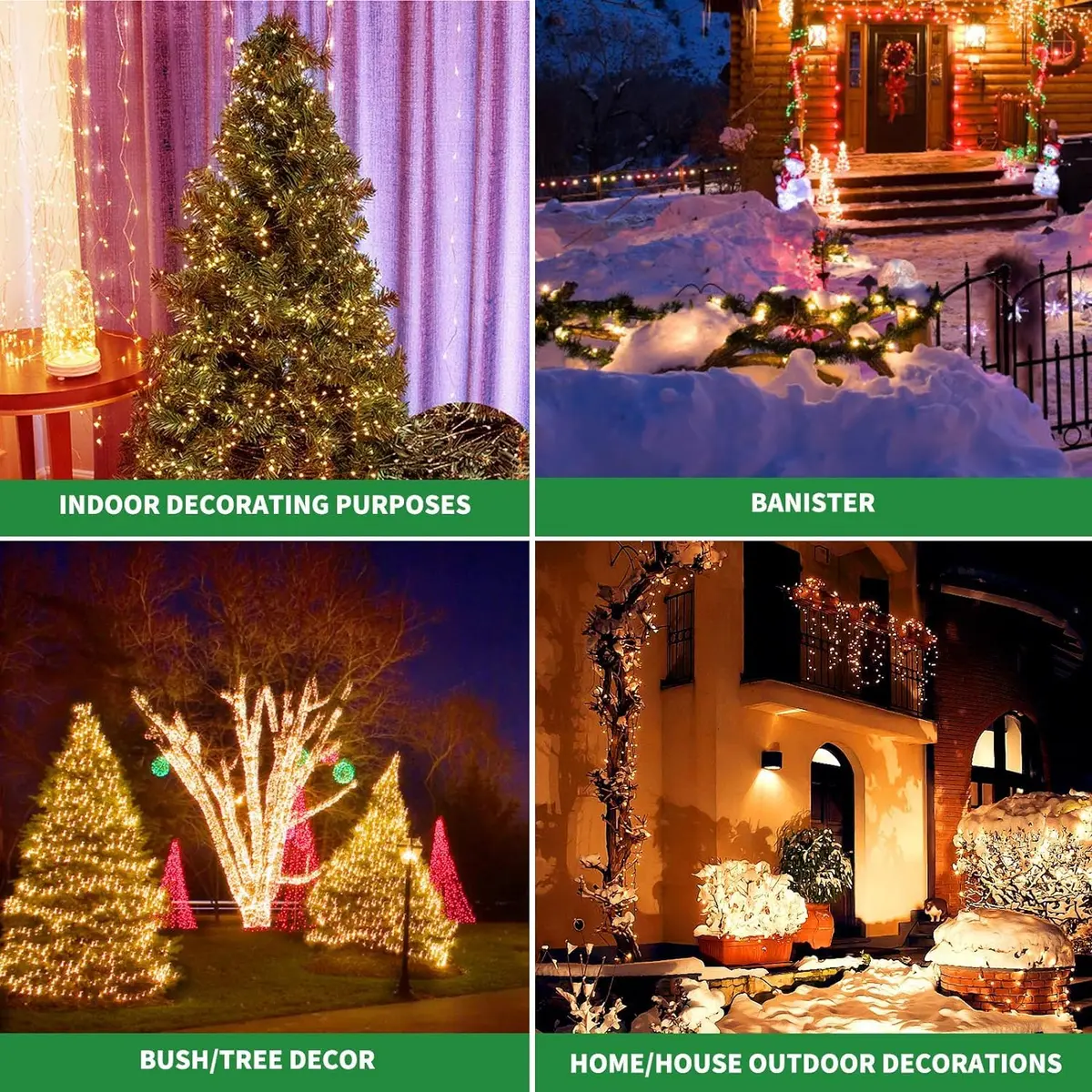 Tcamp 306FT 1000 LED Christmas Tree Lights Warm White | 92.96m 3000 LED String Lights with Timer & Memory Function - view 5