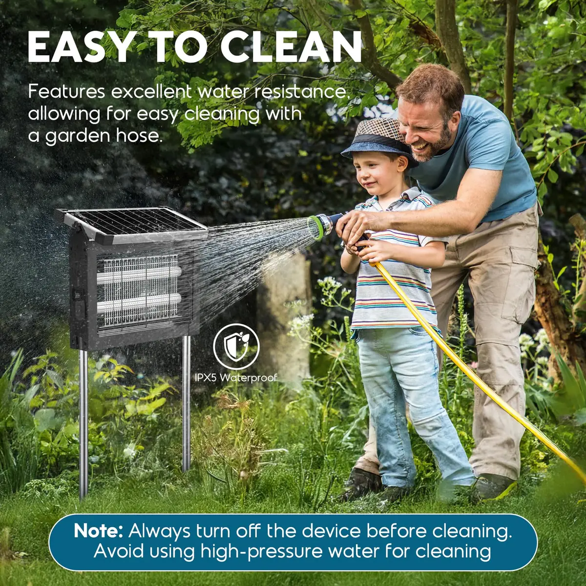 PhatroyYee Solar Bug Zapper Outdoor 4500V 11.1 Inch Height | Effective Mosquito Control for Patios & Yards - view 4