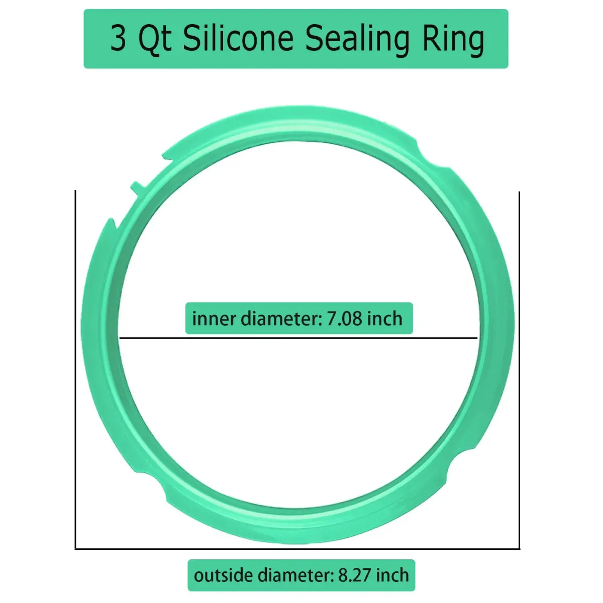 Fuator 3Qt Silicone Sealing Ring & Float Valve Caps 4-Pack | Fits Instant Pot Duo Models - view 2